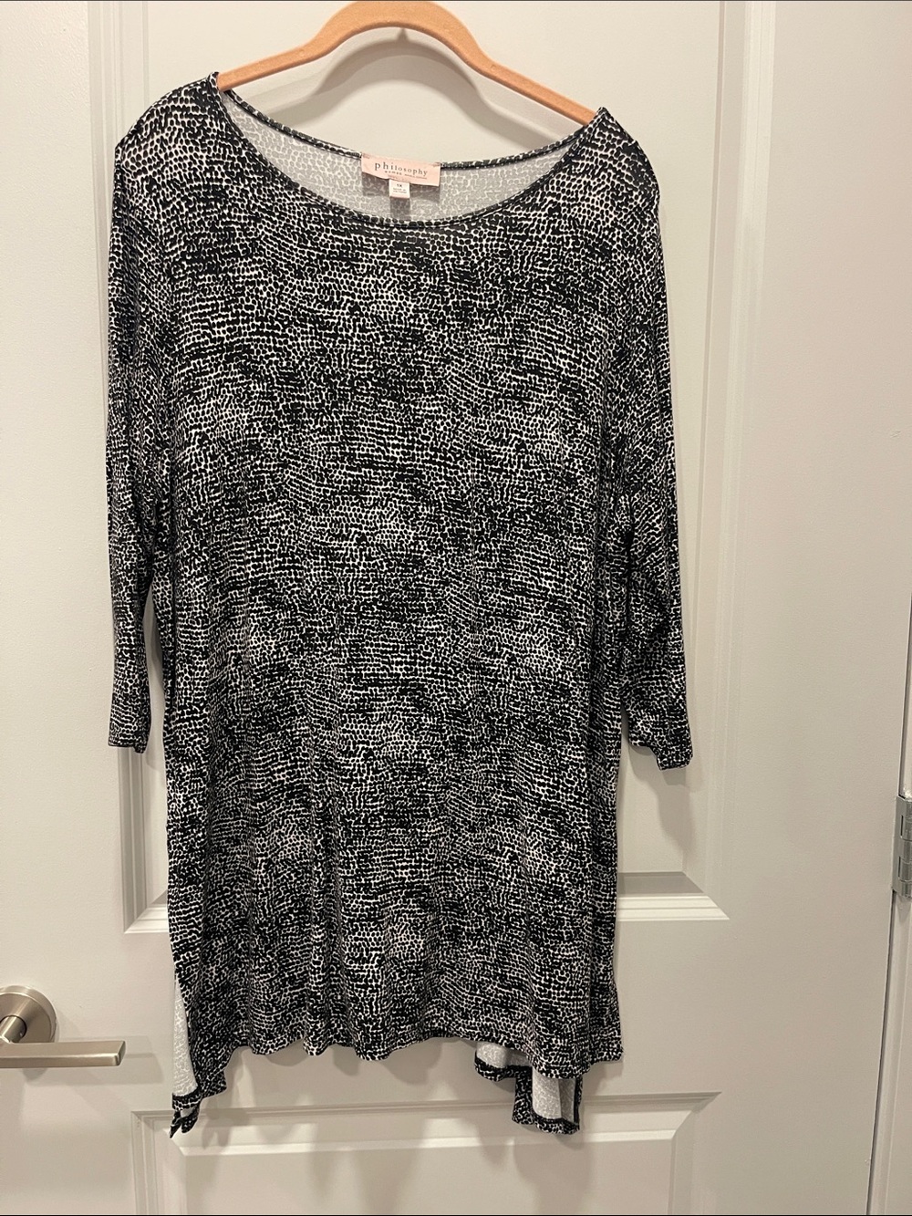 Philosophy Black and White Patterned Tunic